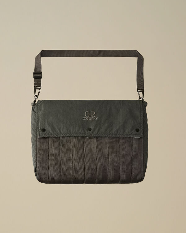 c.p. company Herringbone Logo Bag SMOKED PEARL - GREY