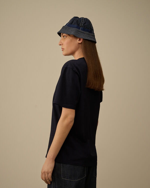 C.p. Company Indigo Jersey Logo T-Shirt DENIM - BLUE