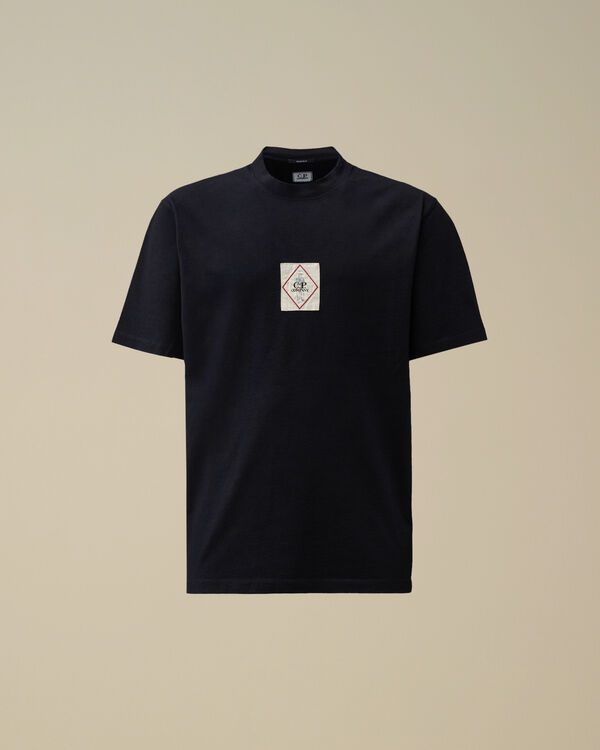 c.p. company Indigo Jersey Logo T-Shirt DENIM - BLUE