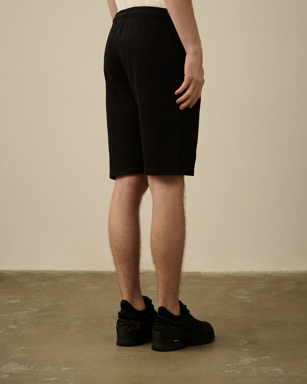 C.p. Company Light Fleece Cargo Lens Shorts BLACK