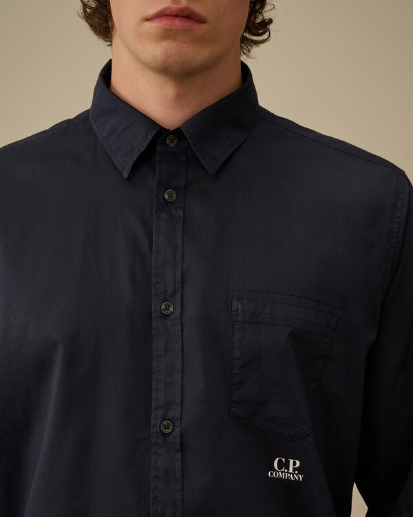 C.p. Company Light Mussola Shirt TOTAL ECLIPSE - BLUE