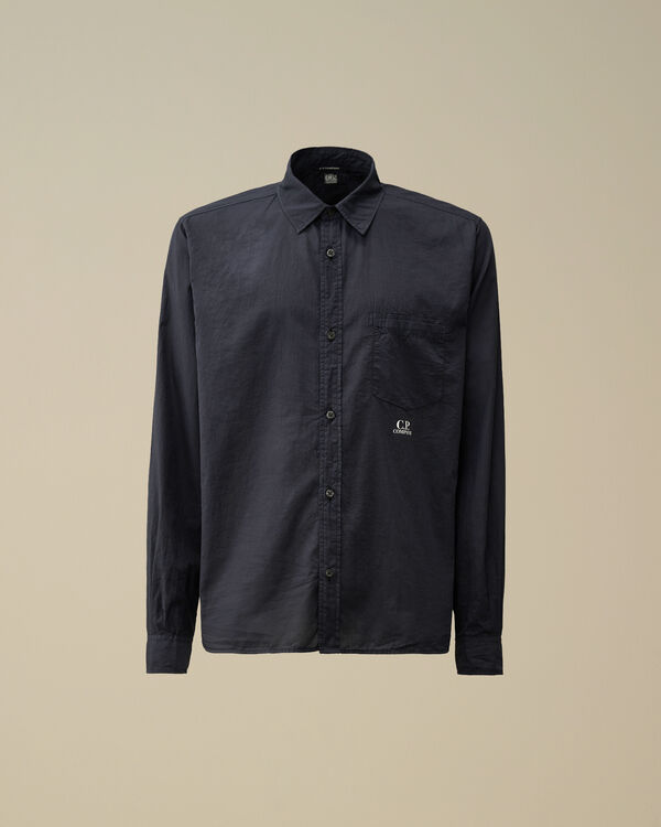 c.p. company Light Mussola Shirt TOTAL ECLIPSE - BLUE
