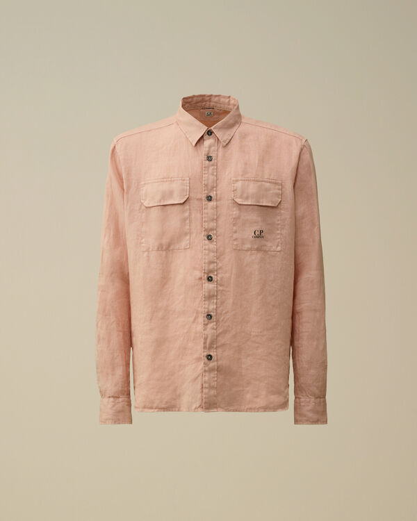 c.p. company Linen Shirt MISTY ROSE - PINK