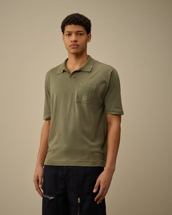 C.p. Company Lisle Thread Polo Knit AGAVE GREEN