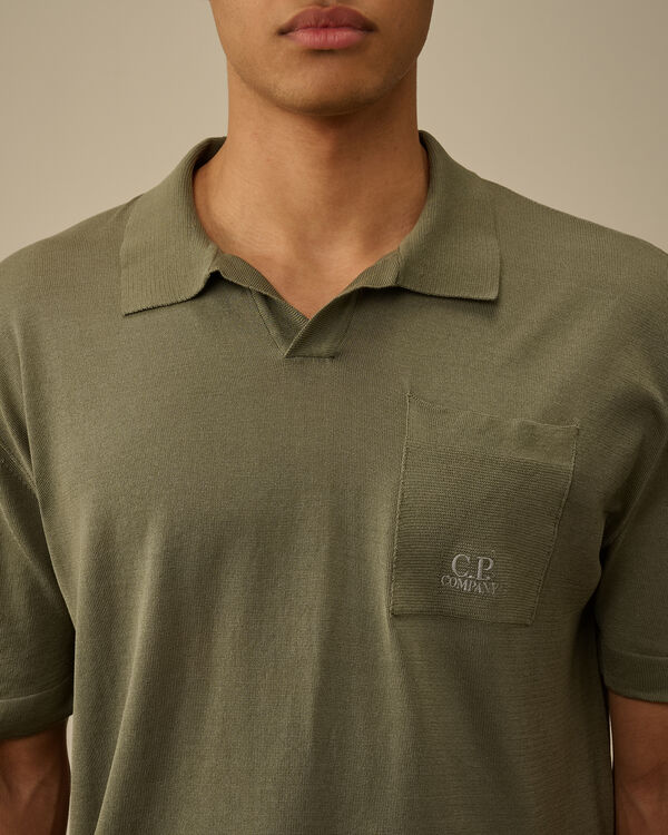 C.p. Company Lisle Thread Polo Knit AGAVE GREEN
