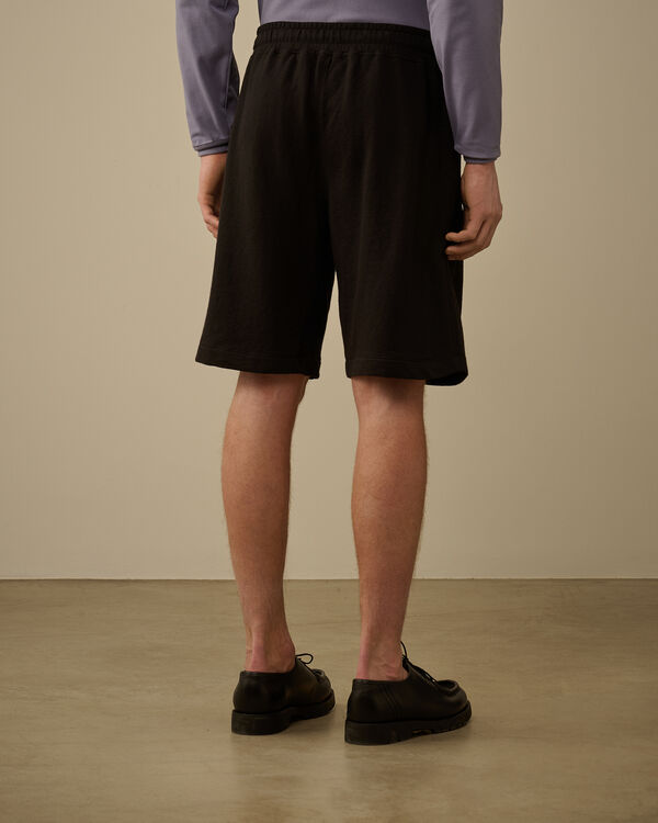 C.p. Company Malfilè Fleece Lens Shorts BLACK
