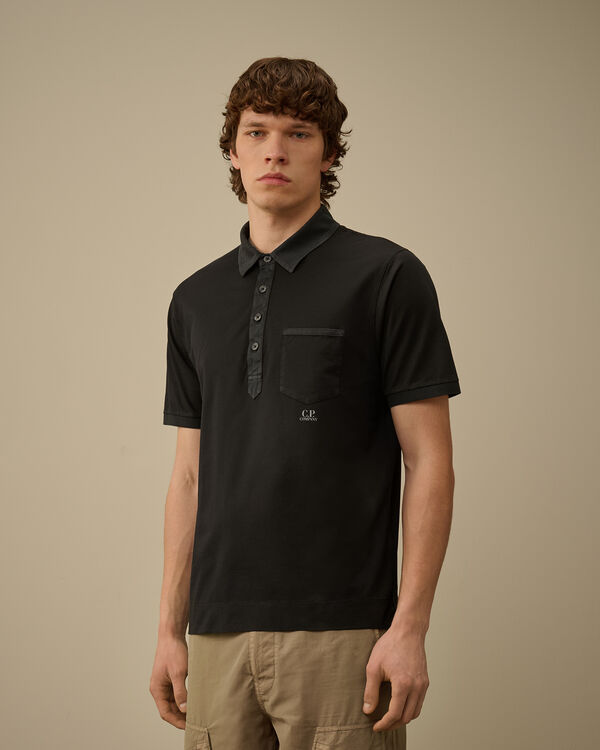 C.p. Company Micronet Jersey Polo BLACK
