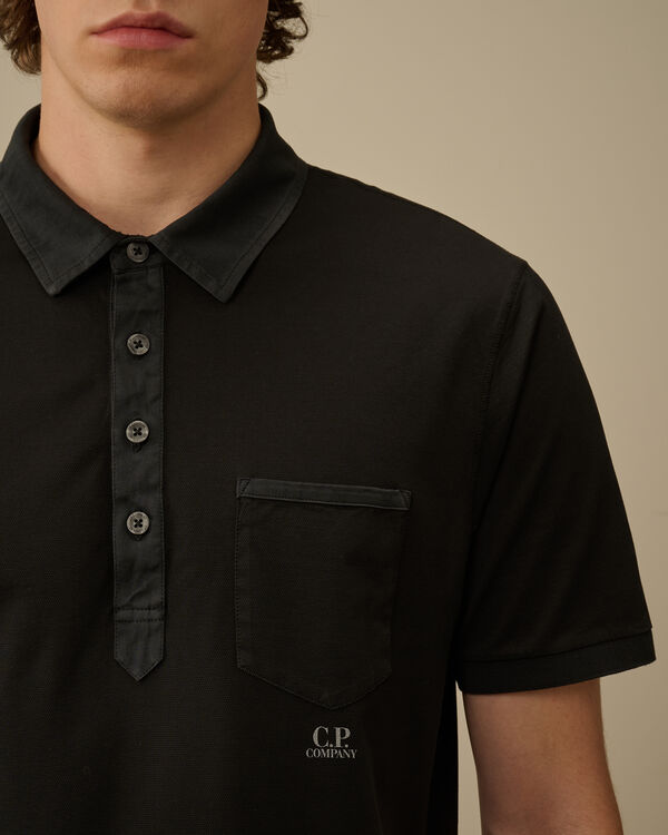 C.p. Company Micronet Jersey Polo BLACK