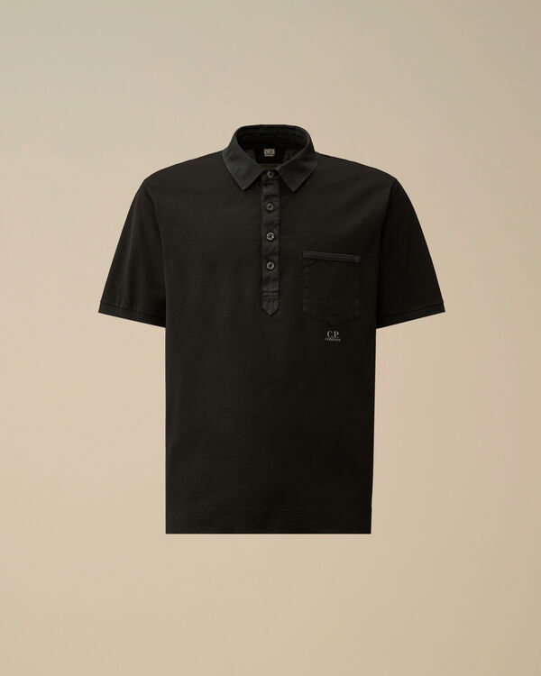 c.p. company Micronet Jersey Polo BLACK