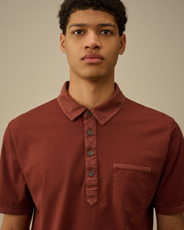 C.p. Company Micronet Jersey Polo SABLE - BROWN
