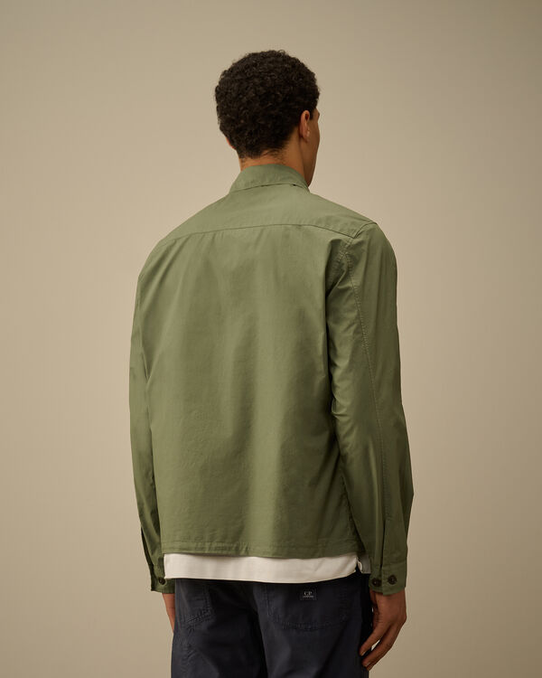 C.p. Company Popeline Overshirt THYME - GREEN