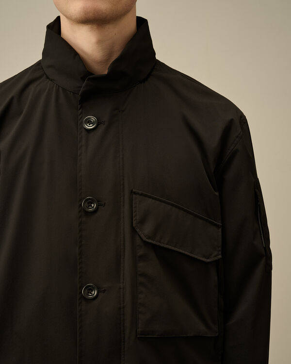C.p. Company Pro-Tek Buttoned Hooded Jacket BLACK