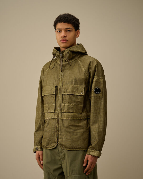 C.p. Company Rafia Zip Hooded Jacket THYME - GREEN