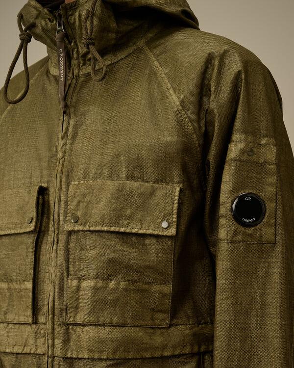 C.p. Company Rafia Zip Hooded Jacket THYME - GREEN