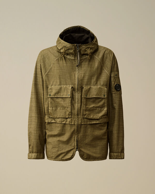 c.p. company Rafia Zip Hooded Jacket THYME - GREEN