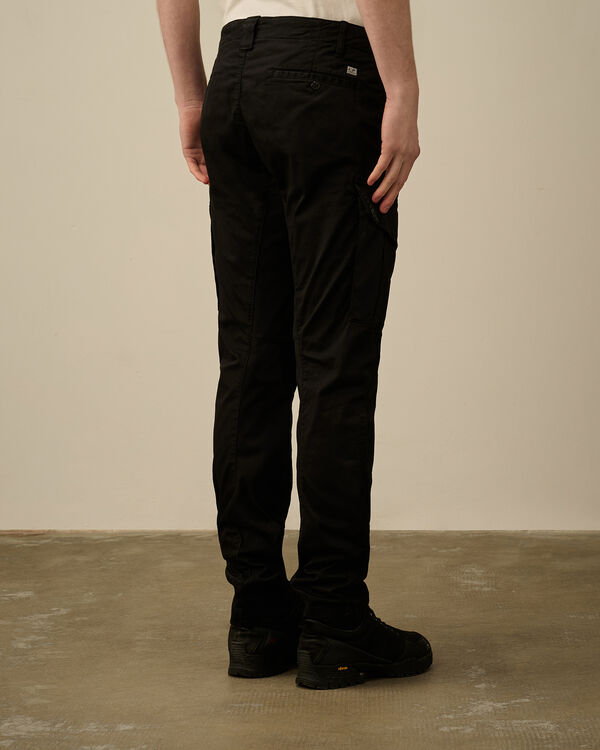 C.p. Company Stretch Sateen Cargo Lens Pants BLACK