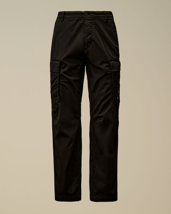 c.p. company Stretch Sateen Loose Cargo Pants BLACK