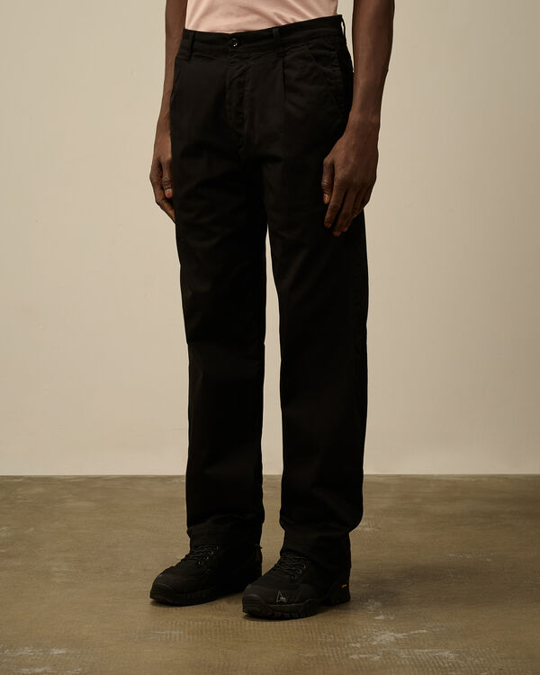 C.p. Company Stretch Sateen Regular Pants BLACK