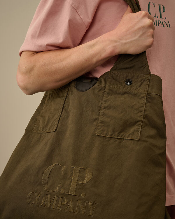 C.p. Company Twill Left Hand Logo Bag IVY GREEN