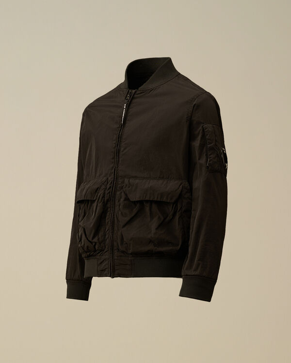 c.p. company U16 Chrome-R Lens Bomber Jacket BLACK