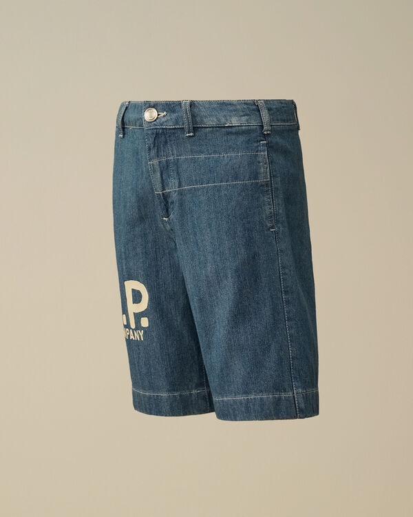 c.p. company U16 Denim Shorts DENIM - BLUE