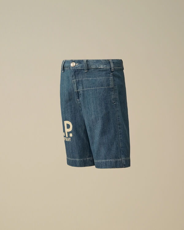 c.p. company U16 Denim Shorts DENIM - BLUE