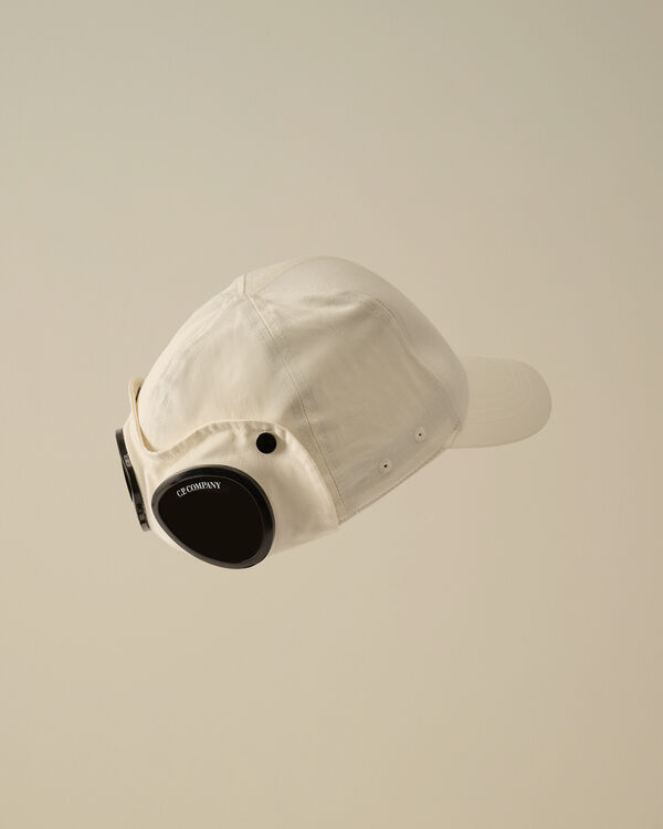 C.p. Company U16 Gabardine Goggle Cap GAUZE WHITE
