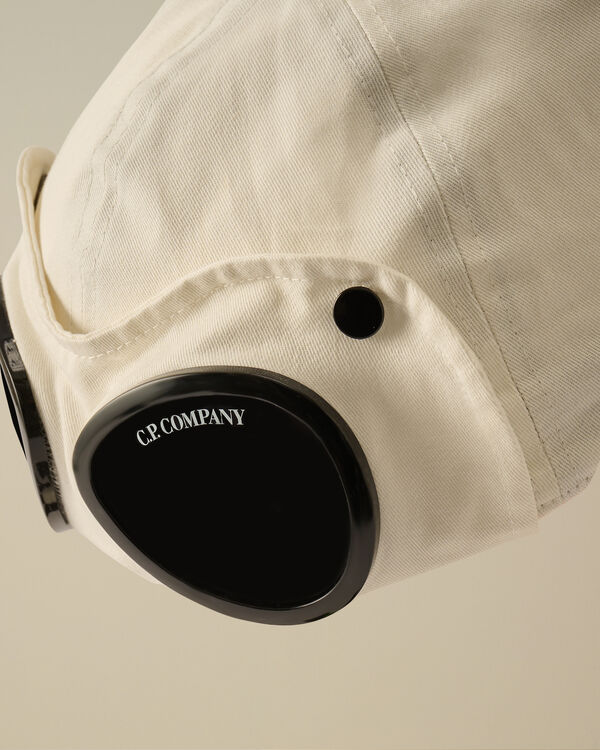 C.p. Company U16 Gabardine Goggle Cap GAUZE WHITE