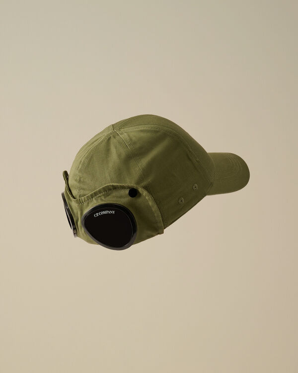 C.p. Company U16 Gabardine Goggle Cap THYME - GREEN
