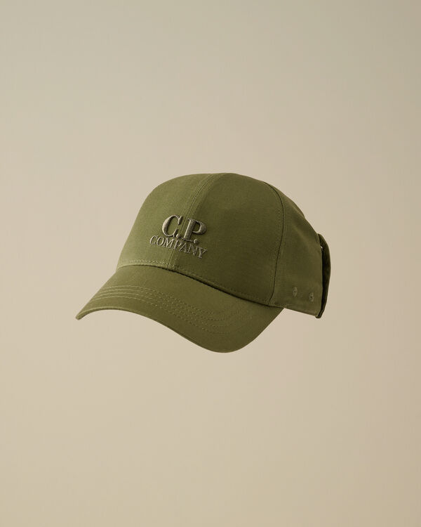 c.p. company U16 Gabardine Goggle Cap THYME - GREEN