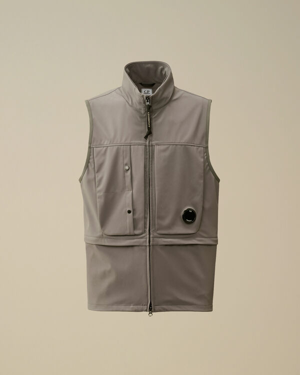 c.p. company C.P. Shell-R Hooded Vest SMOKED PEARL - GREY