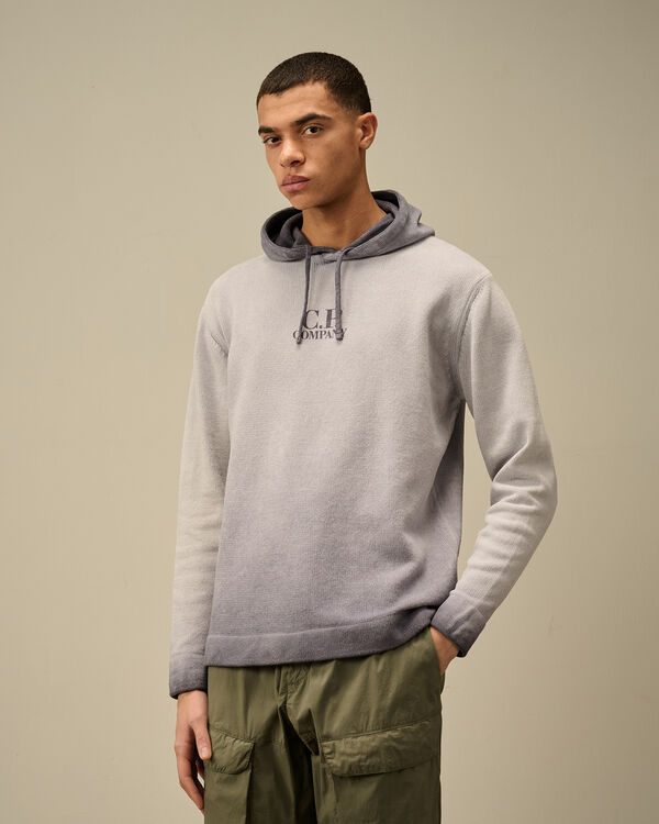 C.p. Company Chenille Cotton Hooded Knit LAVANDER VIOLET