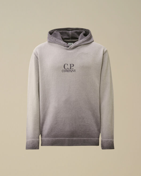 c.p. company Chenille Cotton Hooded Knit LAVANDER VIOLET