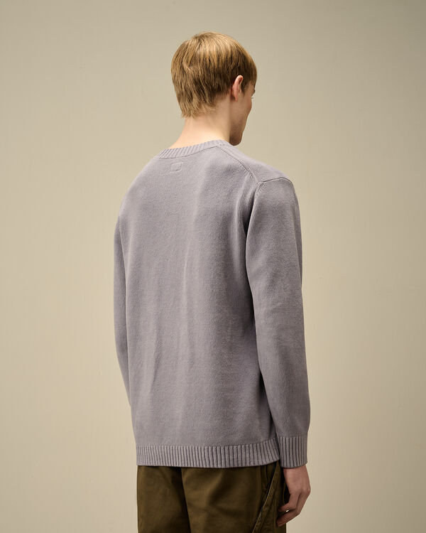 C.p. Company Chenille Cotton Lens Crewneck Knit LAVANDER VIOLET