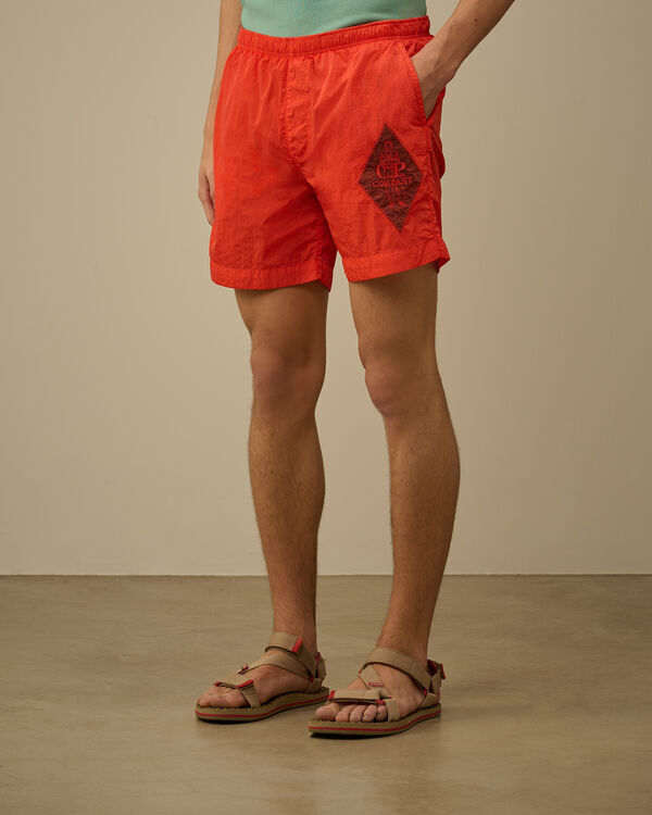 C.p. Company Chrome-E British Sailor Swim Shorts POINCIANA - ORANGE