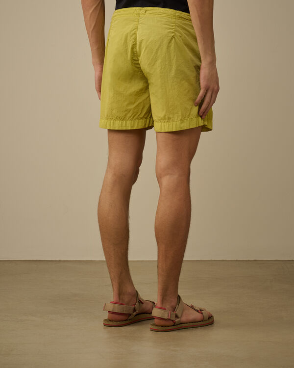 C.p. Company Chrome-E Buttoned Swim Shorts CRESS GREEN - YELLOW