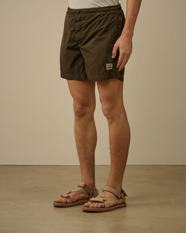 C.p. Company Chrome-E Buttoned Swim Shorts IVY GREEN