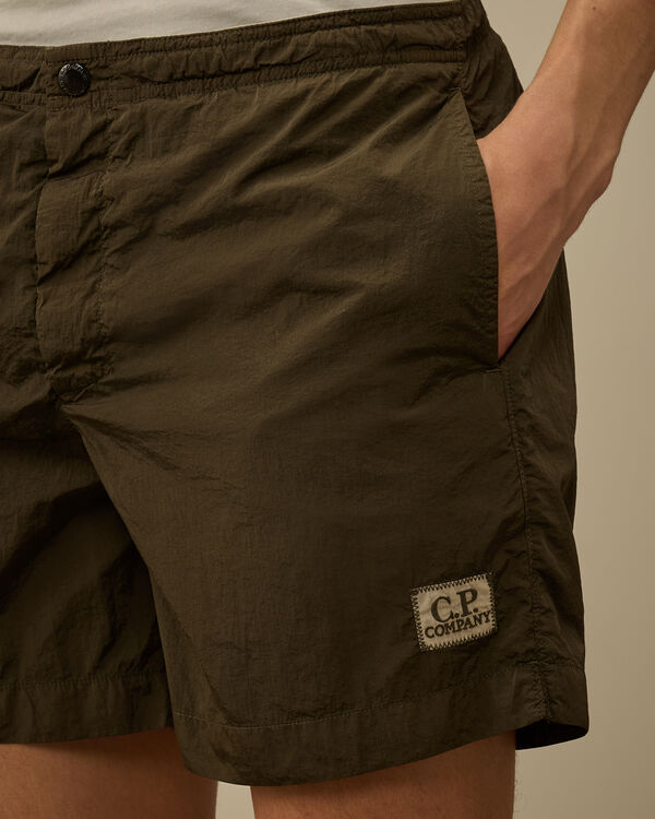 C.p. Company Chrome-E Buttoned Swim Shorts IVY GREEN