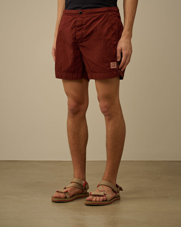 C.p. Company Chrome-E Buttoned Swim Shorts SABLE - BROWN