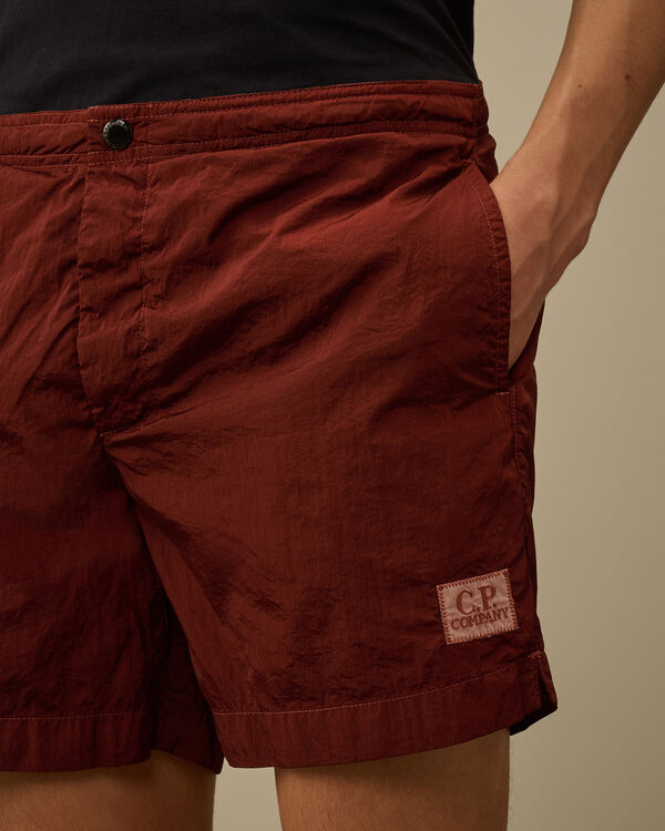 C.p. Company Chrome-E Buttoned Swim Shorts SABLE - BROWN
