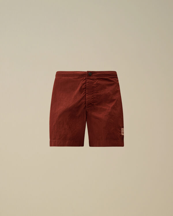 c.p. company Chrome-E Buttoned Swim Shorts SABLE - BROWN