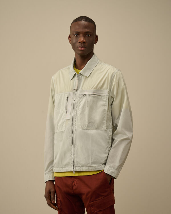 C.p. Company Chrome-R Chest Zip Pockets Overshirt BLUE FOX - GREY