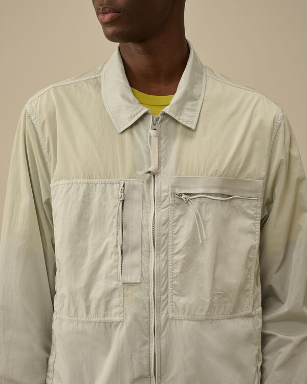 C.p. Company Chrome-R Chest Zip Pockets Overshirt BLUE FOX - GREY