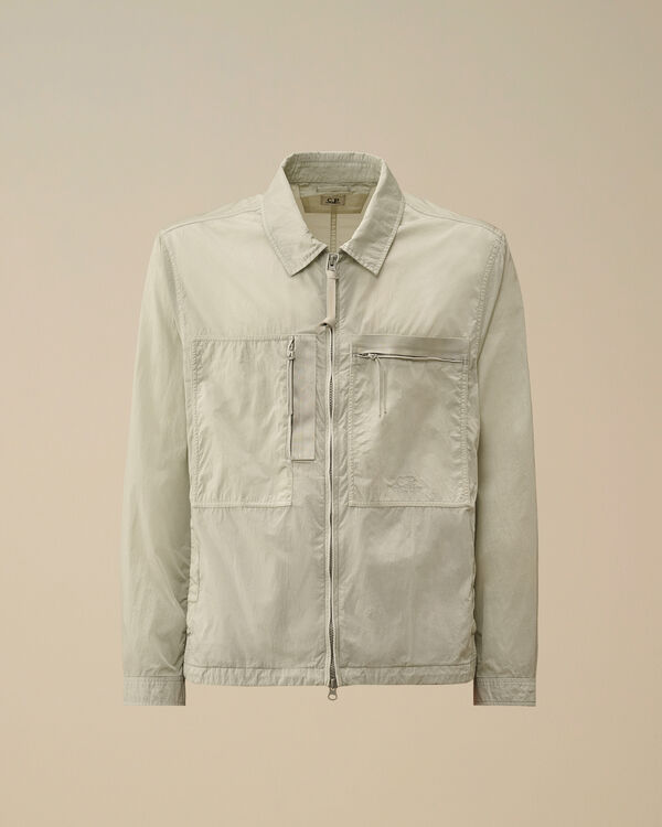 c.p. company Chrome-R Chest Zip Pockets Overshirt BLUE FOX - GREY