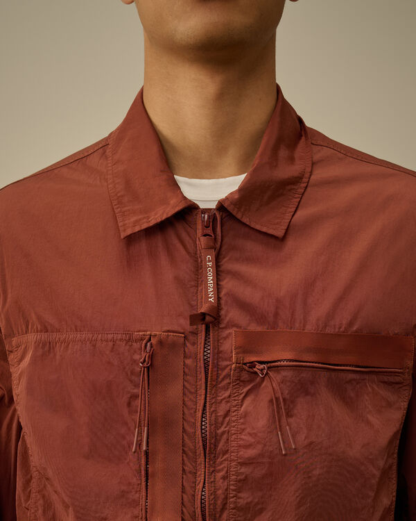 C.p. Company Chrome-R Chest Zip Pockets Overshirt SABLE - BROWN