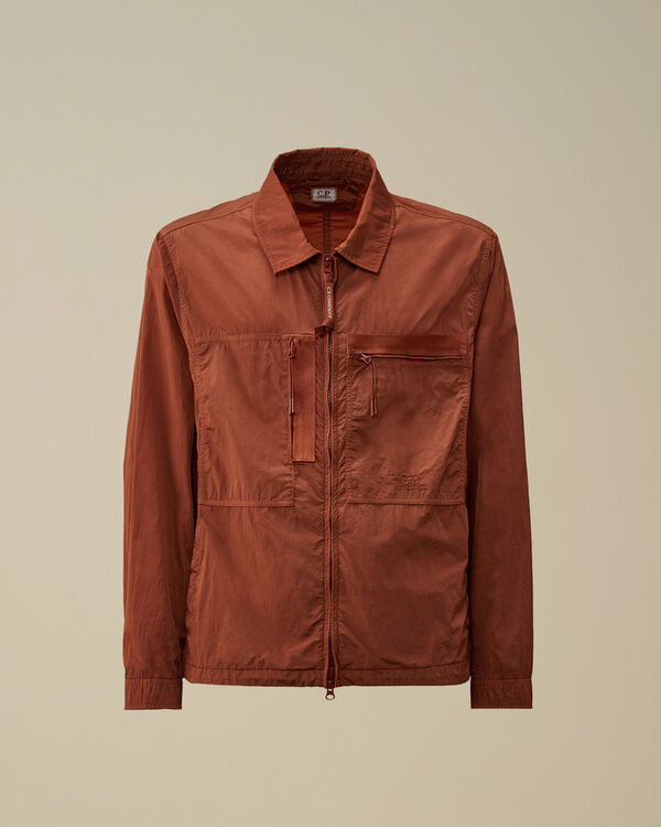 c.p. company Chrome-R Chest Zip Pockets Overshirt SABLE - BROWN