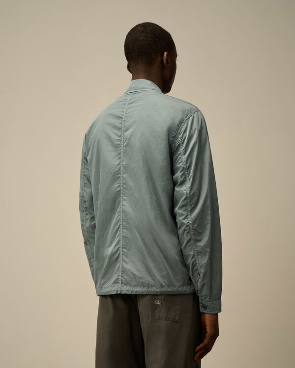 C.p. Company Chrome-R Chest Zip Pockets Overshirt STORMY WEATHER - BLUE