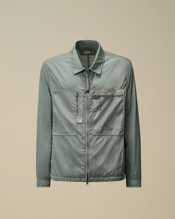 c.p. company Chrome-R Chest Zip Pockets Overshirt STORMY WEATHER - BLUE