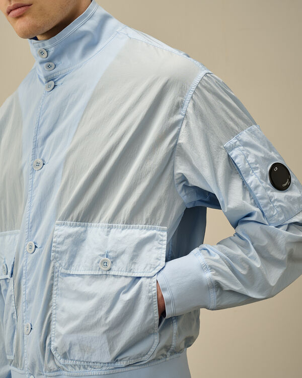 C.p. Company Chrome-R Full Button Jacket CERULEAN - LIGHT-BLUE
