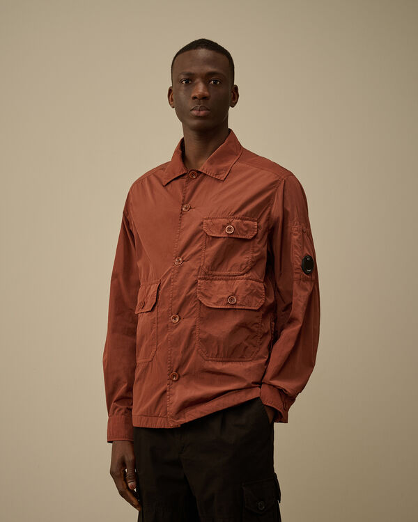 C.p. Company Chrome-R Full Button Overshirt SABLE - BROWN
